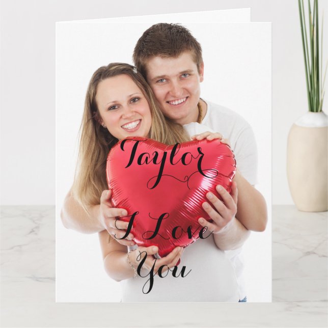 Personalized Photo Valentine's Day Card (Front)