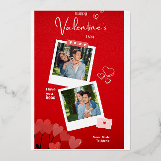 Personalized Photo Valentines Day Cards | 2 Photos
