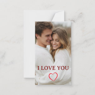 Personalized Photo Valentine's Day Flat Note Card