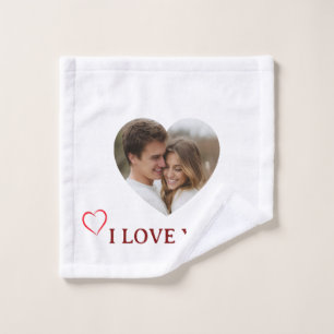 Personalized Photo Valentine's Day Towel