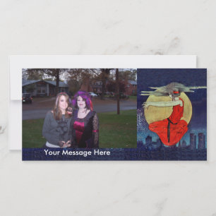 Personalized Photo Vintage Witch Woman Floating