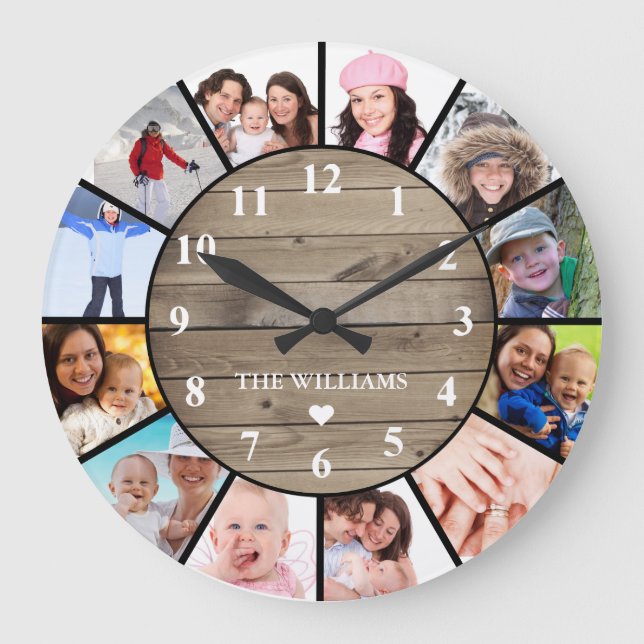Personalized Photo Wall Clock Gifts for Him or Her (Front)