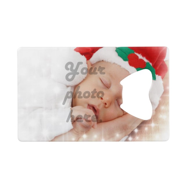 Personalized photo wallet bottle opener (Back Horizontal)
