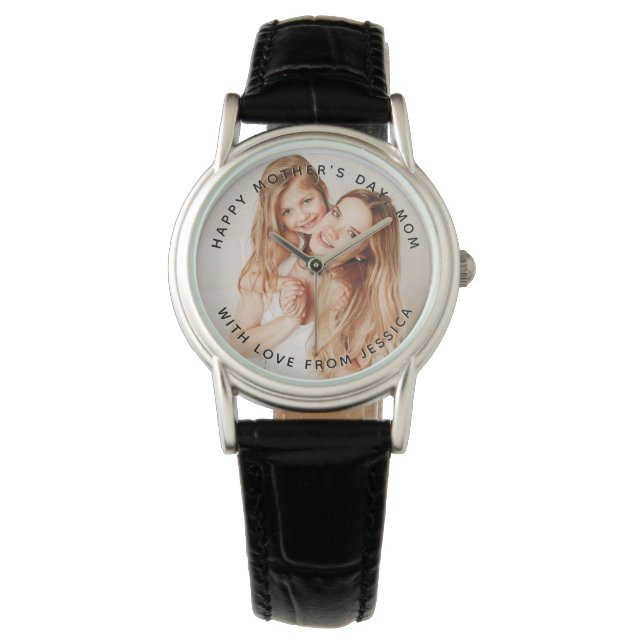 Personalized photo watch with custom message (Front)