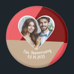Personalized Photo Wedding Anniversary Keepsake Magnet<br><div class="desc">This magnet is perfect way to celebrate your wedding anniversary with your personalized photo inside a heart for a timeless keepsake for years to come.</div>