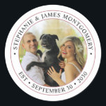 Personalized Photo Wedding Classic Round Sticker<br><div class="desc">Add your own special touch to this custom photo wedding sticker. Personalize it with your photo,  names and wedding date.</div>