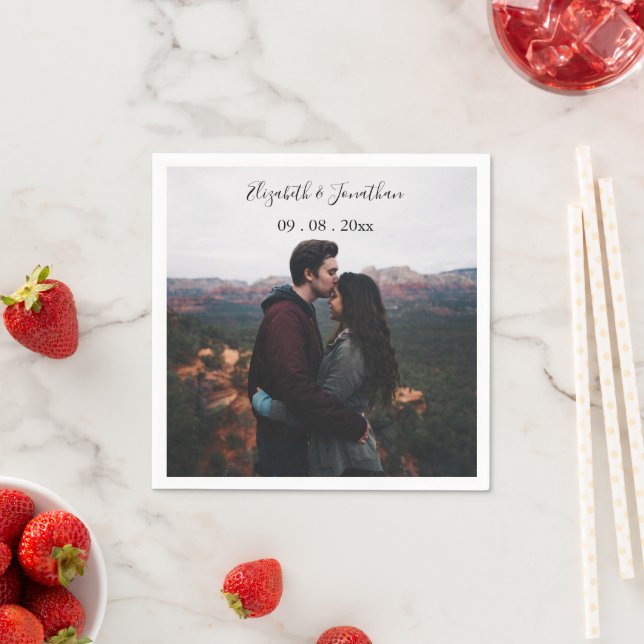 Personalized Photo Wedding Event Napkin (Insitu)