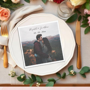 Personalized Photo Wedding Event Napkin