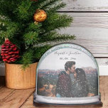 Personalized Photo Wedding Event Snowglobe<br><div class="desc">Personalized photo snow globe for a wedding couple. Photo template via Pixabay licensed under CC0 and must be replaced with your own photo</div>