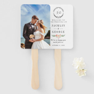 Personalized Photo Wedding Fan Program