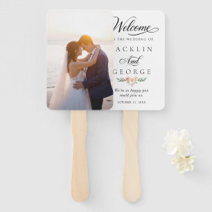 Personalized Photo Wedding Fan Program
