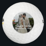 Personalized Photo Wedding Favour Golf Balls<br><div class="desc">Upload your couples photo to create a unique wedding party favour. You can also personalize the text with a couple's names and date or type in a short message. These golf ball favours are great for a golf theme wedding. You can also use them for an engagement save the date,...</div>