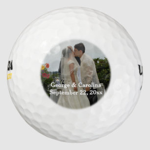 Personalized Photo Wedding Favour Golf Balls