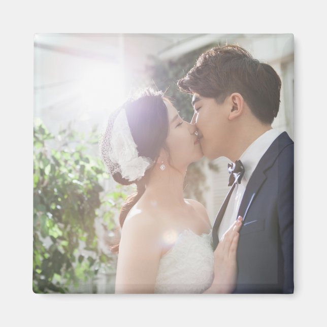 Personalized Photo Wedding Favour Magnet (Front)
