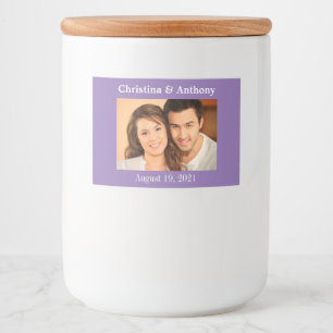 Personalized Photo Wedding Glass Jar Favour Label