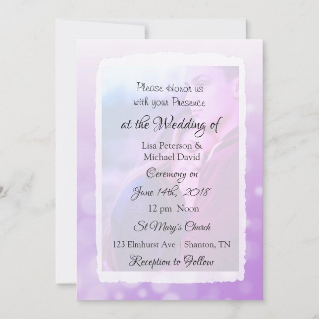 Personalized Photo Wedding invitations (Front)