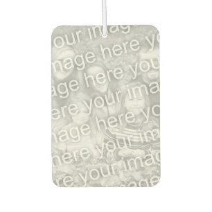 Personalized Photo Wedding Pink Gingham Car Air Freshener