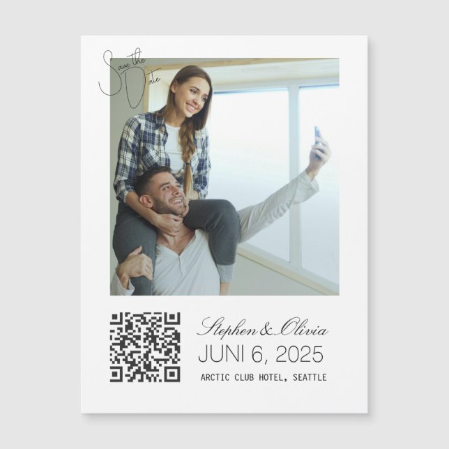 Personalized Photo Wedding Save the Date magnet (Front)