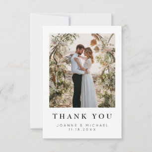 Personalized Photo Wedding Thank You Card Elegant