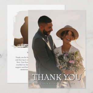 Personalized Photo Wedding Thank You Card Elegant