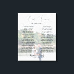 Personalized Photo Wedding & Vows Canvas Print<br><div class="desc">Modern and elegant design printed Personalized Photo Wedding & Vows Canvas Print that can be customized with your text. Please click the "Customize it" button and use our design tool to modify this template. Check out the Graphic Art Design store for other products that match this design!</div>