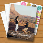 Personalized Photo Weekly Monthly Wedding Planner<br><div class="desc">Wedding planner with your favourite photo on the front - personalized with your details in chic lettering. Planner includes monthly and weekly layouts,  12 months,  60 pages with laminated soft cover front and back covers.</div>