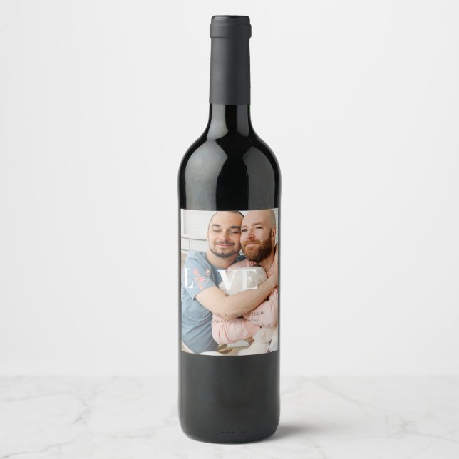 Personalized Photo Wine Label (Front)