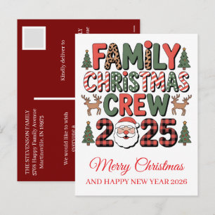 Personalized Photo Winter Wishes Christmas 2025  Holiday Postcard