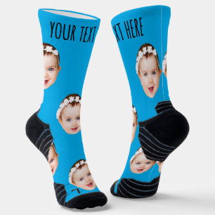 Personalized Photo With Text for Men & Women  Socks