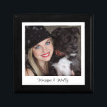 Personalized Photo Wood Keepsake Box<br><div class="desc">A sweet personalized photo wood lacquered keepsake box . Add a photo of a child,  family,  pet,  or anyone you love to this keepsake or gift box. Ceramic tile lid. Replace the sample photo with your own favourite photo.</div>