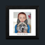 Personalized Photo Wood Keepsake Box<br><div class="desc">A unique personalized photo wood lacquered keepsake box. Replace this photo with your own favourite photo of any kind. Customize with you and your dog,  or cat,  or any pet,  and add your names below. A great keepsake.</div>