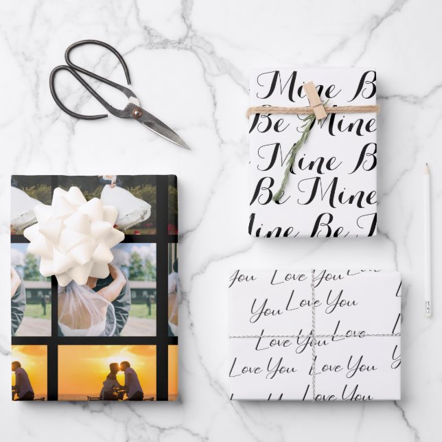 Personalized Photo Wrapping Paper Sheets (Front)