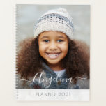 personalized photo yearly planner<br><div class="desc">A lovely custom design. You can edit the image,  colours and text on this planner book.</div>