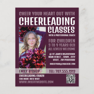 Personalized Photograph, Cheerleading Classes Flyer