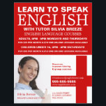 Personalized Photograph, English Language Course Flyer<br><div class="desc">Personalized Photograph,  English Language Course Advertising Flyers By The Business Card Store.</div>