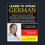 Personalized Photograph, German Language Course Flyer<br><div class="desc">Personalized Photograph,  German Language Course Advertising Flyers By The Business Card Store.</div>