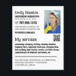 Personalized Photograph, Housekeeper, Maid Flyer<br><div class="desc">Personalized Photograph,  Housekeeper,  Maid Advertising Flyer by The Business Card Store.</div>