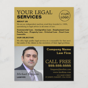 Personalized Photograph Legal Services Advertising Flyer