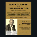 Personalized Photograph, Math Classes Advertising Poster<br><div class="desc">Personalized Photograph,  Math Classes Advertising Poster By The Business Card Store.</div>