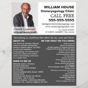 Personalized Photograph, Otolaryngologist Flyer