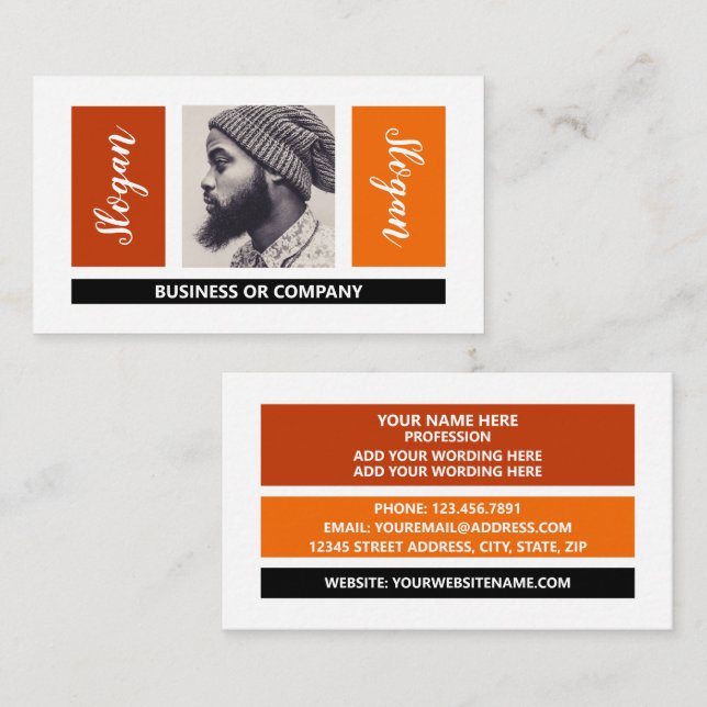 Personalized Photograph - Retro Style Business Card (Front/Back)