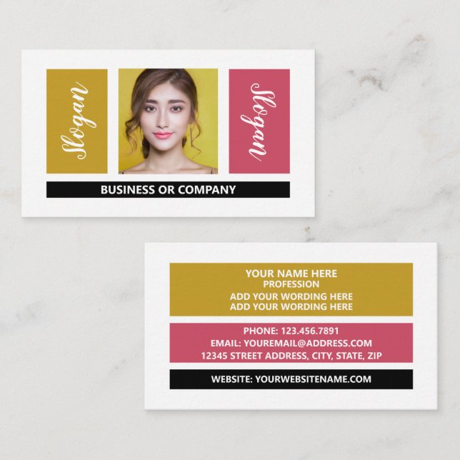 Personalized Photograph - Retro Style Business Card (Front/Back)