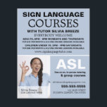 Personalized Photograph, Sign Language Course Flyer<br><div class="desc">Personalized Photograph,  Sign Language Course Advertising Flyers By The Business Card Store.</div>