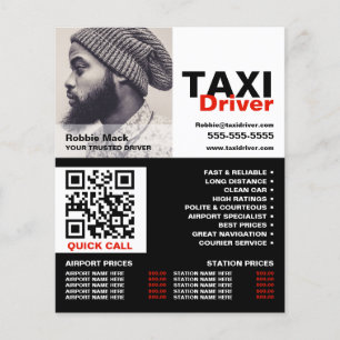 Personalized Photograph, Taxi Driver - Price List Flyer