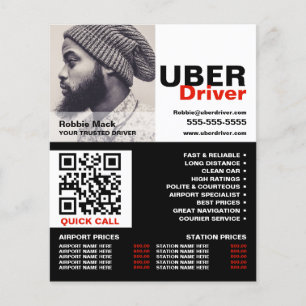 Personalized Photograph, Uber Driver - Price List Flyer