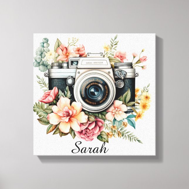 Personalized Photographer Canvas Print (Front)