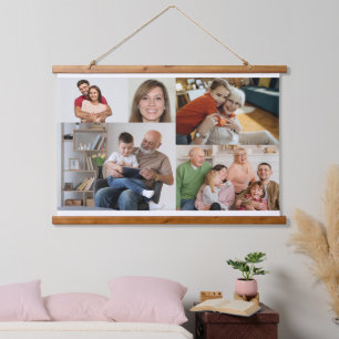 Personalized Photographs Wood-Topped Wall Tapestry