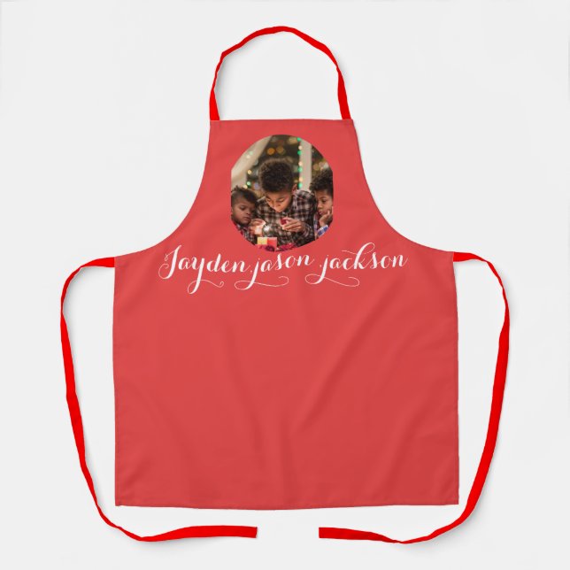 Personalized photography Valentine's day 2024 nana Apron (Front)