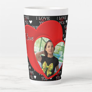 Personalized PhotoI Love you  Latte Mug