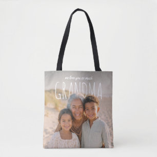 Personalized PhotoPop We Love You So Much Grandma Tote Bag
